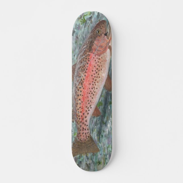 Skateboard Planche à roulettes accrochée de truite (Devant)