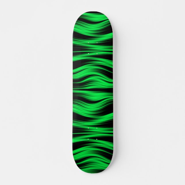 Skateboard Planche à roulettes au néon verte (Devant)
