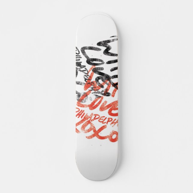 Skateboard Planche à roulettes "avec d'amour" timbre (Devant)