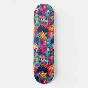 Skateboard Planche à roulettes avec motif mignon de manga d'a