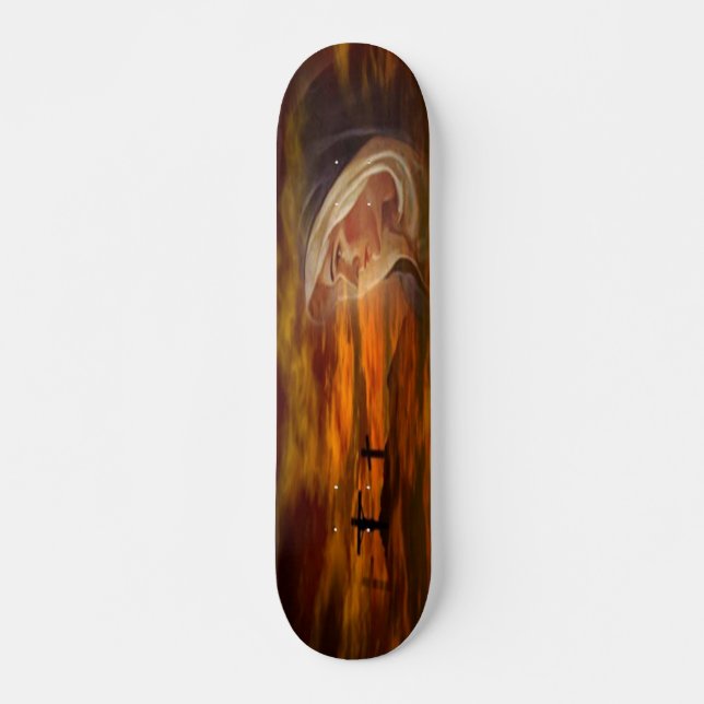 Skateboard Planche à roulettes bénie de calvaire de Vierge (Devant)