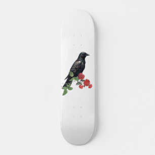 Skateboard Planche à roulettes Black Raven & Red Roses
