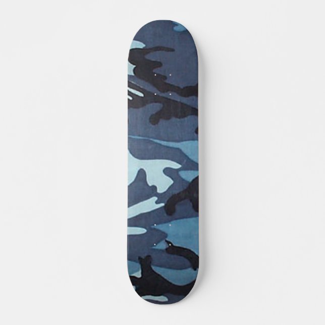 Skateboard Planche à roulettes bleue de Camo pro (Devant)