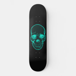 Skateboard Planche à roulettes bleue de graphiques de crâne