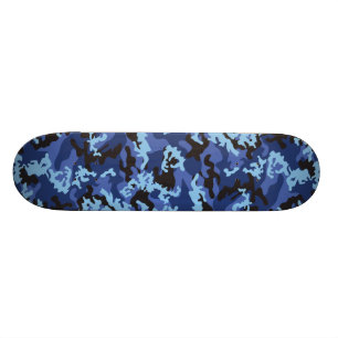 Skateboard Planche à roulettes bleue faite sur commande de