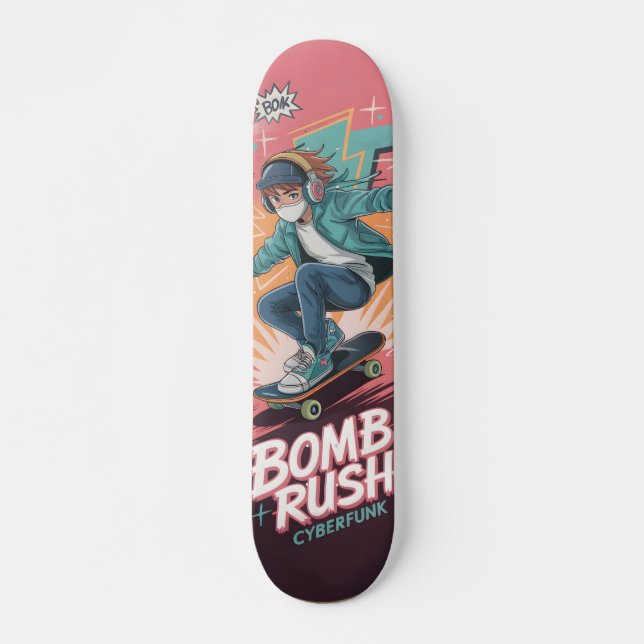 Skateboard Planche à roulettes Bomb Rush Cyberfunk (Devant)