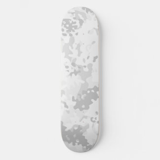 Skateboard Planche à roulettes Camouflage Blanc Gris