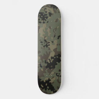 Skateboard Planche à roulettes Camouflage Vert Noir Marron