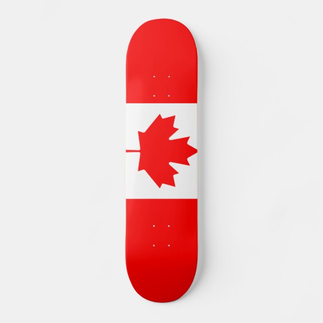Skateboard Planche à roulettes canadienne de drapeau (Recto)