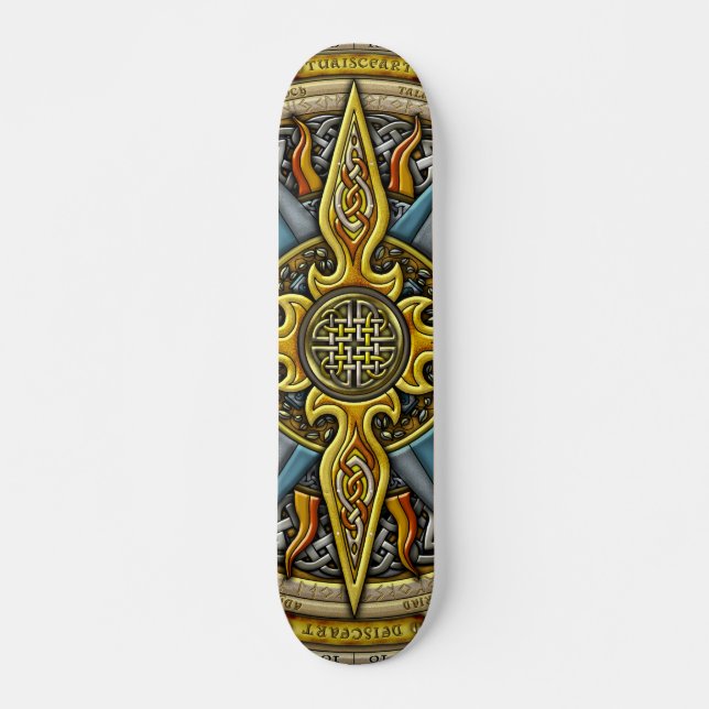Skateboard Planche à roulettes celtique de boussole (Devant)