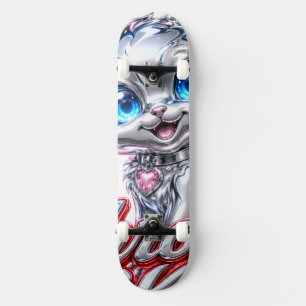 Skateboard Planche à roulettes CHROME KITTEN, avec Trucks et 