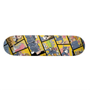 Skateboard Planche à roulettes comique de motif - jaune