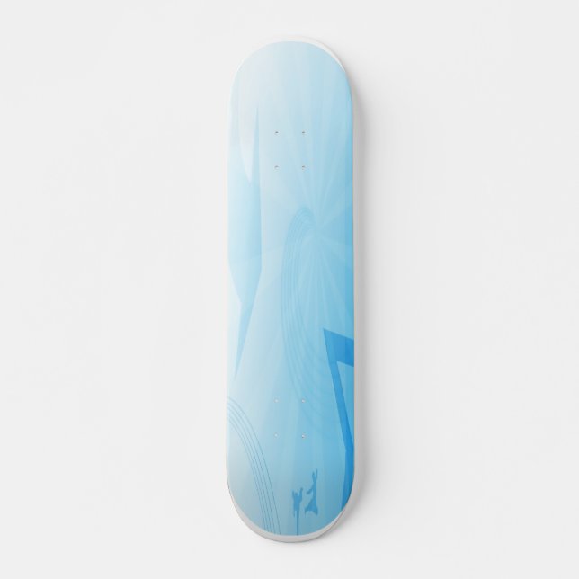 Skateboard Planche à roulettes complète de glace bleue (Devant)