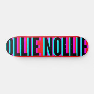 Skateboard Planche à roulettes Cool Glitch Red Ollie Nollie