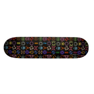 Skateboard Planche à roulettes cosmique de symboles