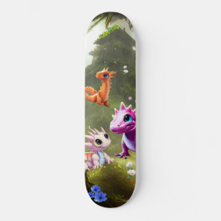 Skateboard Planche à roulettes Cute Dinosaur jungle