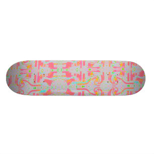 Skateboard Planche à roulettes dans le ZIZZAGO rose