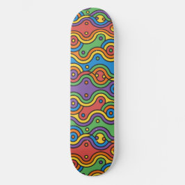 Skateboard Planche à Roulettes d'Art Abstrait Catch The Wave