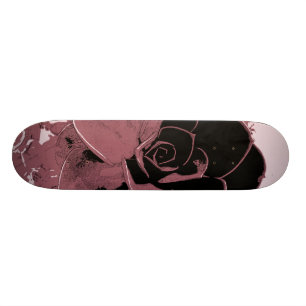 Skateboard Planche à roulettes d'art de bruit de rose de ros