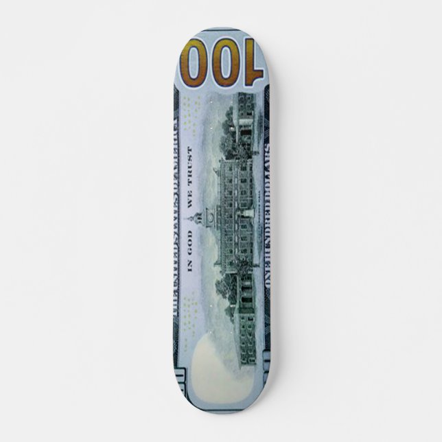 Skateboard Planche à roulettes de billet d'un dollar 100 pro (Devant)