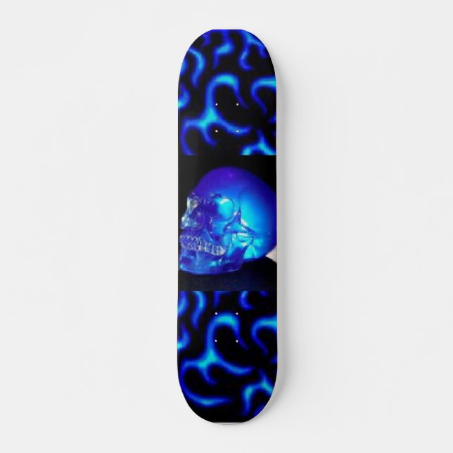Skateboard Planche à roulettes de Bleu-Crâne (Devant)