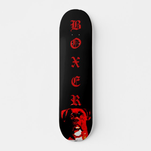 Skateboard Planche à roulettes de chien de boxeur (Devant)