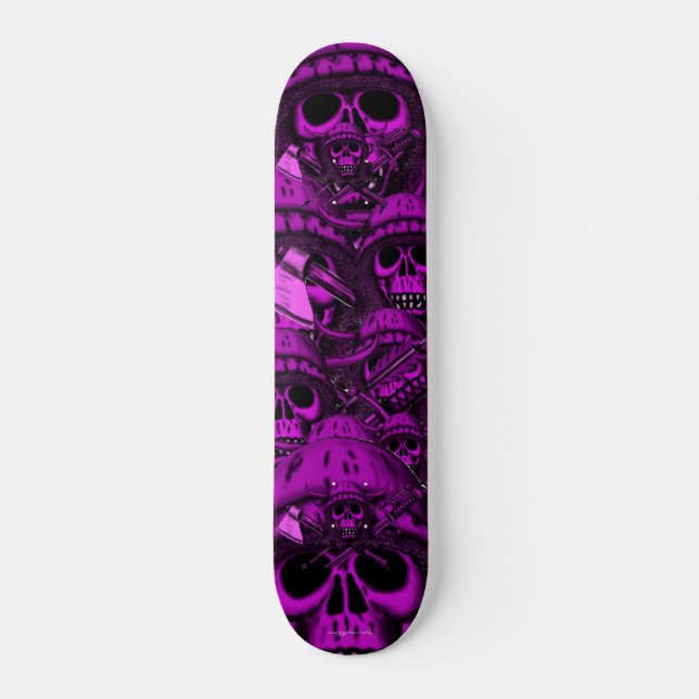 Skateboard Planche à roulettes de cool de crâne de Viking (Devant)