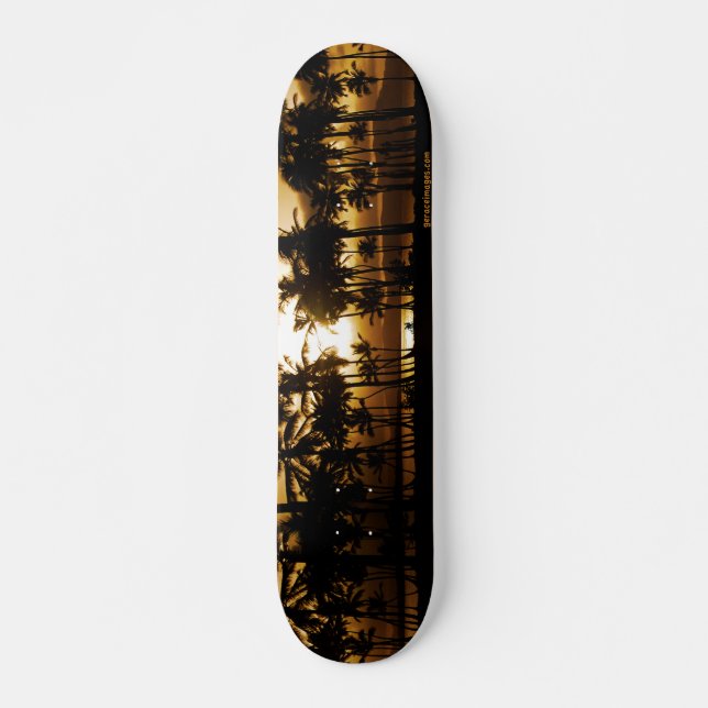 Skateboard Planche à roulettes de coucher du soleil de paume (Devant)