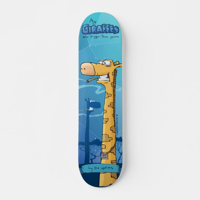 Skateboard Planche à roulettes de coutume de girafes. Mes (Devant)