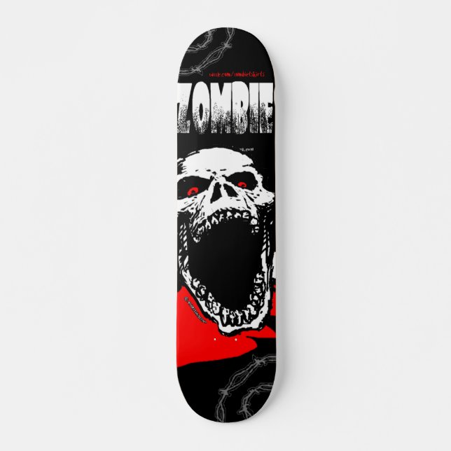 Skateboard Planche à roulettes de crâne de zombi (Devant)