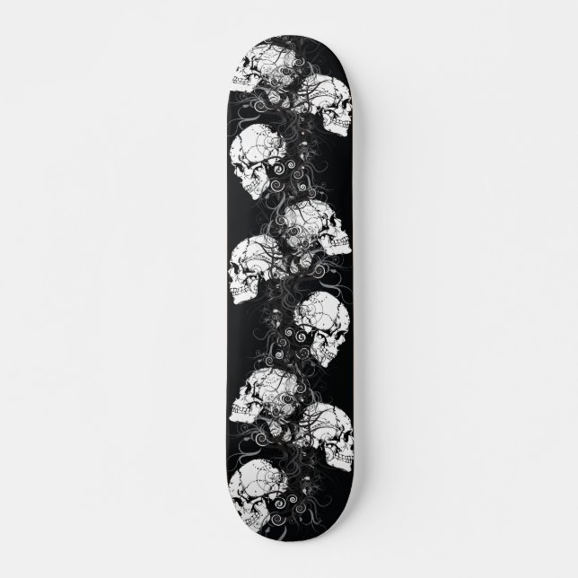 Skateboard Planche à roulettes de crânes d'imaginaire (Devant)
