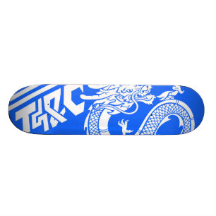 Skateboard Planche à roulettes de dragon de dragon (bleue)