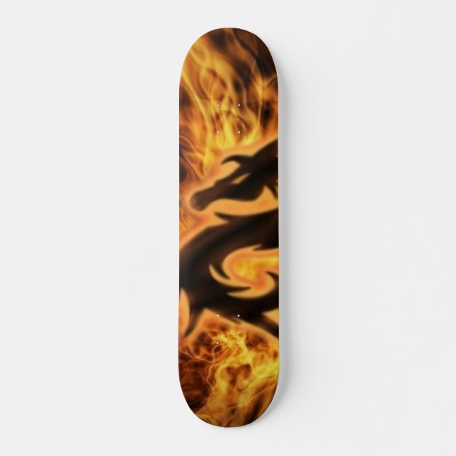 Skateboard Planche à roulettes de dragon de flamme (Devant)