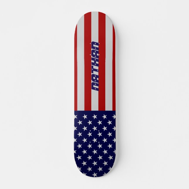 Skateboard Planche à roulettes de drapeau américain (Devant)