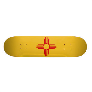 Skateboard Planche à roulettes de drapeau du Nouveau Mexique