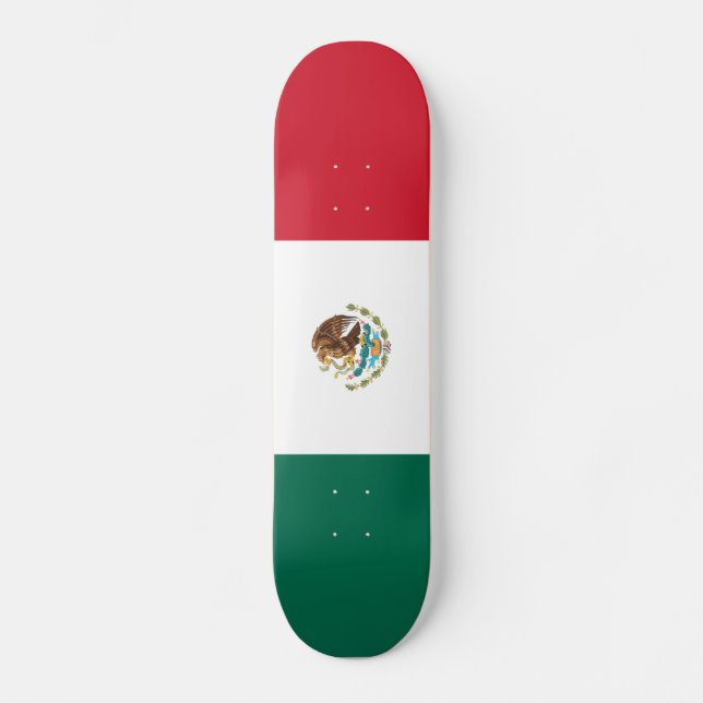 Skateboard Planche à roulettes de drapeau mexicain (Recto)