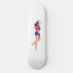 Skateboard Planche à roulettes de fille de marin de tatouage