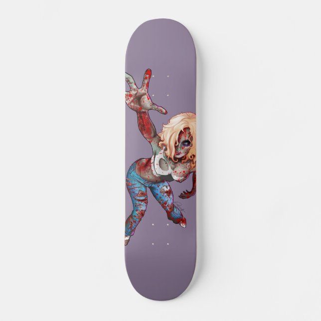 Skateboard Planche à roulettes de fille de zombi (Recto)