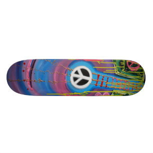 Skateboard Planche à roulettes de guitare de paix