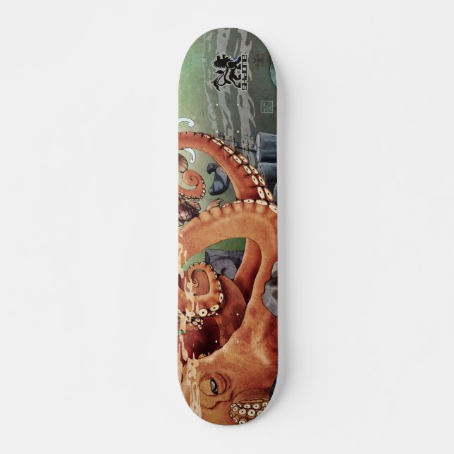 Skateboard Planche à roulettes de jardin de poulpe (Devant)