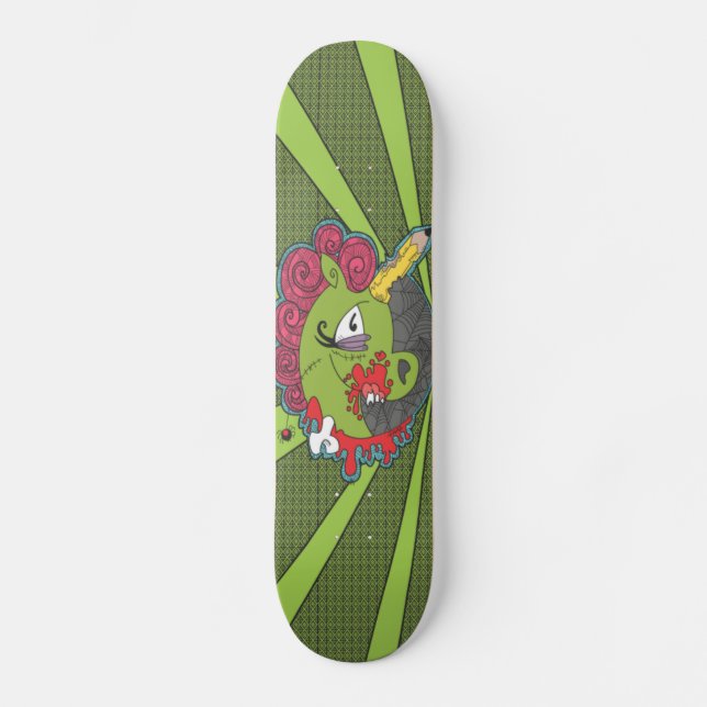 Skateboard Planche à roulettes de licorne de zombi (Recto)