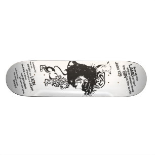Skateboard Planche à roulettes de lion et d'agneau