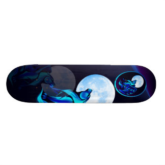 Skateboard Planche à roulettes de loup d'imaginaire