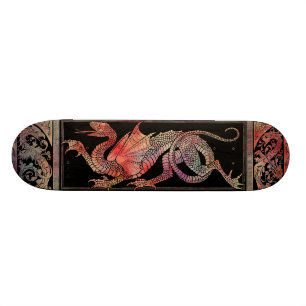 Skateboard Planche à roulettes de marbre rose de dragon