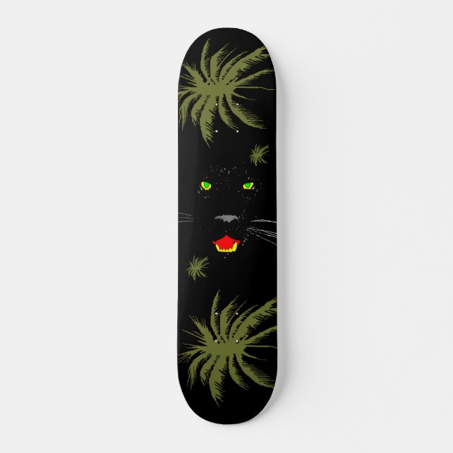 Skateboard Planche à roulettes de panthère noire (Devant)