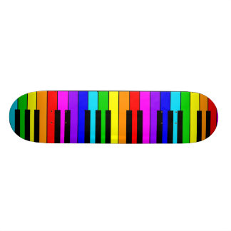 Skateboard Planche à roulettes de piano d'arc-en-ciel