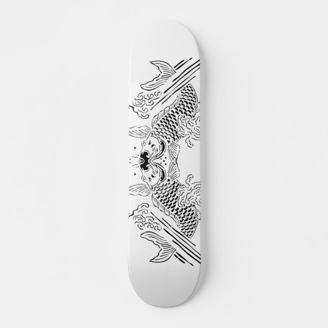 Skateboard Planche à roulettes de poissons de Koi (Devant)