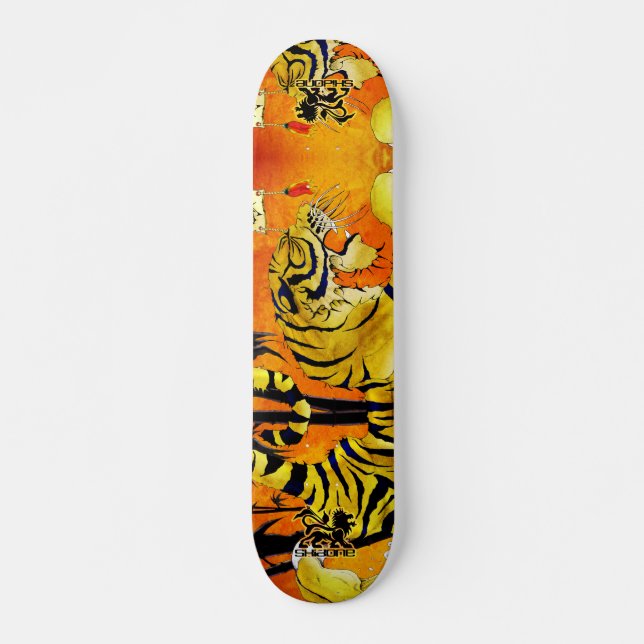 Skateboard Planche à roulettes de rivière de tigre (Devant)