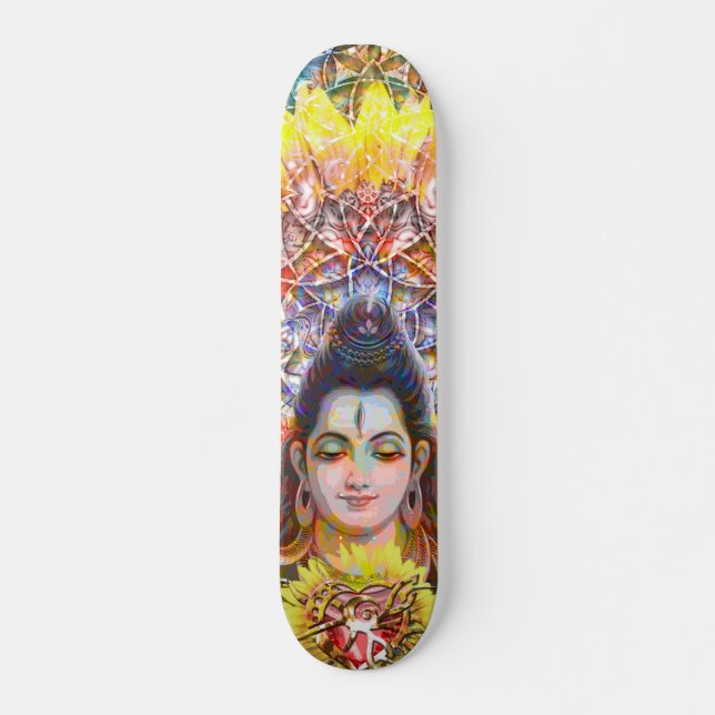Skateboard Planche à roulettes de Shiva de tournesol (Devant)