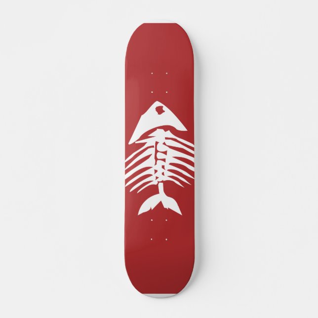 Skateboard Planche à roulettes de squelette d'os de poissons (Devant)